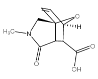 3-METHYL-4-OXO-10-OXA-3-AZA-TRICYCLO[5.2.1.0(1,5)]DEC-8-ENE-6-CARBOXYLIC ACID结构式