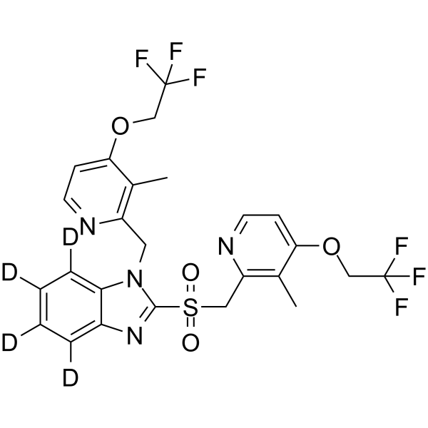 N-[3-Methyl-4-(2,2,2-trifluoroethoxy)-2-pyridinyl]methyl Lansoprazole-d4 Sulfone结构式