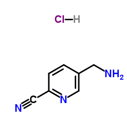 5-(aminomethyl)pyridine-2-carbonitrile结构式