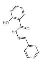 Benzoic acid,2-hydroxy-, 2-(phenylmethylene)hydrazide Structure