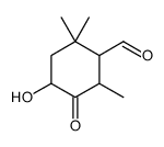 4-hydroxy-2,2,6-trimethyl-5-oxocyclohexane-1-carbaldehyde结构式