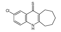 5,6,7,8,9,10-Hexahydro-2-chloro-11H-cyclohepta[b]quinoline-11-thione结构式