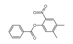 2-benzoyloxy-4,5-dimethylnitrobenzene结构式