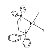 [PdI2(1,2-bis(diphenylphosphino)ethane)] Structure