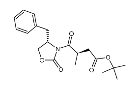 (R)-4-((S)-4-苄基-2-氧代恶唑烷-3-基)-3-甲基-4-氧代丁酸叔丁酯结构式