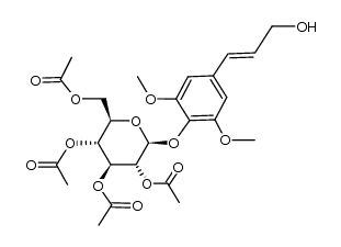 (E)-3-[3,5-Dimethoxy-4-(2,3,4,6-tetra-O-acetyl-β-D-glucopyranosyloxy)phenyl]prop-2-en-1-ol Structure