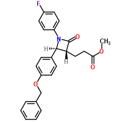 Methyl (3R,4S)-1-(4-fluorophenyl)-2-oxo-4-[4-(phenylmethoxy)phenyl]-3-azetidinepropanoate picture