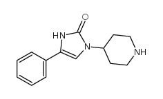 4-苯基-1-(4-哌啶基)-4-咪唑啉-2-酮结构式