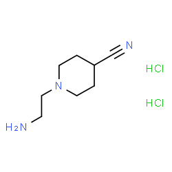 1-(2-Aminoethyl)piperidine-4-carbonitrile dihydrochloride Structure
