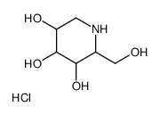 2-(Hydroxymethyl)-3,4,5-piperidinetriol hydrochloride (1:1) Structure