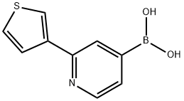 (2-(thiophen-3-yl)pyridin-4-yl)boronic acid结构式