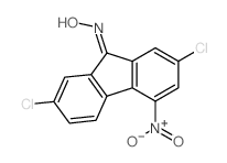 (NE)-N-(2,7-dichloro-4-nitro-fluoren-9-ylidene)hydroxylamine structure