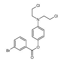 p-[Bis(2-chloroethyl)amino]phenyl=m-bromobenzoate structure
