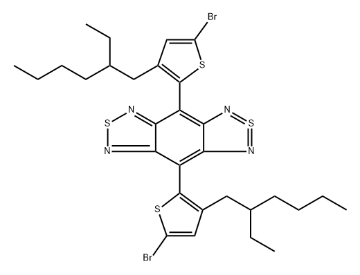 4,8-双(5-溴-3-(2-乙基己基)-2-噻吩基)-2λ4δ2-苯并[1,2-c:4,5-c']双[1,2,5]噻唑图片