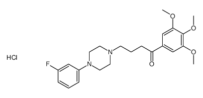 4-[4-(3-fluorophenyl)piperazin-1-ium-1-yl]-1-(3,4,5-trimethoxyphenyl)butan-1-one,chloride结构式