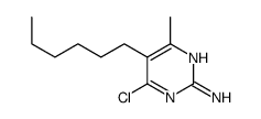 4-chloro-5-hexyl-6-methylpyrimidin-2-amine结构式