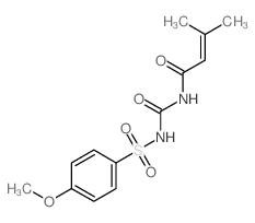 2-Butenamide,N-[[[(4-methoxyphenyl)sulfonyl]amino]carbonyl]-3-methyl- Structure
