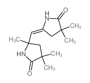 2-Pyrrolidinone,5-[(4,4-dimethyl-5-oxo-2-pyrrolidinylidene)methyl]-3,3,5-trimethyl- Structure