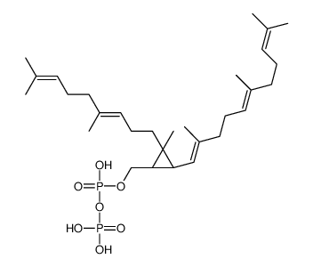 [[2-(4,8-dimethylnona-3,7-dienyl)-2-methyl-3-(2,6,10-trimethylundeca-1,5,9-trienyl)cyclopropyl]methoxy-hydroxy-phosphoryl]oxyphosphonic acid Structure