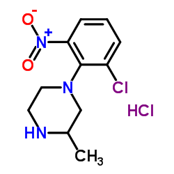 1-(2-Chloro-6-nitrophenyl)-3-methylpiperazine hydrochloride (1:1)结构式