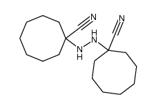 1,1'-hydrazo-bis-cyclooctanecarbonitrile结构式