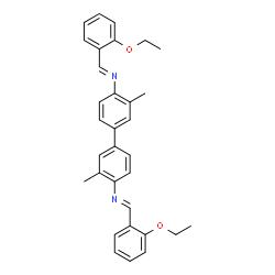 N,N'-bis(2-ethoxybenzylidene)-3,3'-dimethyl-4,4'-biphenyldiamine Structure
