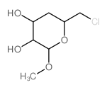 a-D-xylo-Hexopyranoside, methyl6-chloro-4,6-dideoxy- Structure