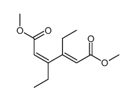 (2E,4Z)-3,4-Diethyl-2,4-hexadienedioic acid dimethyl ester structure