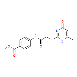 methyl 4-(2-((4-methyl-6-oxo-1,6-dihydropyrimidin-2-yl)thio)acetamido)benzoate结构式