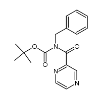N-benzyl-N-Boc-4-pyrazinecarboxamide Structure