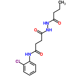 4-(2-Butyrylhydrazino)-N-(2-chlorophenyl)-4-oxobutanamide结构式