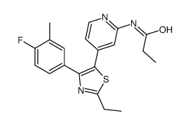 N-[4-[2-ethyl-4-(4-fluoro-3-methylphenyl)-1,3-thiazol-5-yl]pyridin-2-yl]propanamide Structure