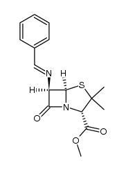 6β-benzylideneamino-penicillanic acid methyl ester Structure