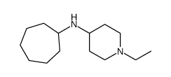 N-Cycloheptyl-1-ethyl-4-piperidinamine结构式