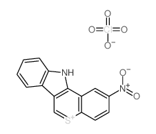 11H-[1]Benzothiopyrano[4,3-b]indol-5-ium, 2-nitro-, perchlorate Structure