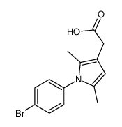 2-[1-(4-bromophenyl)-2,5-dimethylpyrrol-3-yl]acetic acid结构式