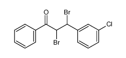 2,3-dibromo-3-(3-chloro-phenyl)-1-phenyl-propan-1-one结构式