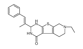 7-ethyl-2-(1-phenylprop-1-en-2-yl)-1,2,3,5,6,8-hexahydropyrido[2,3]thieno[2,4-d]pyrimidin-4-one Structure