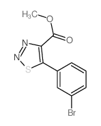 1,2,3-Thiadiazole-4-carboxylicacid, 5-(3-bromophenyl)-, methyl ester Structure