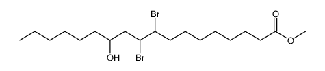 methyl 9,10-dibromo-12-hydroxyoctadecanoate结构式