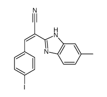 3-(4-iodophenyl)-2-(6-methyl-1H-benzimidazol-2-yl)prop-2-enenitrile Structure