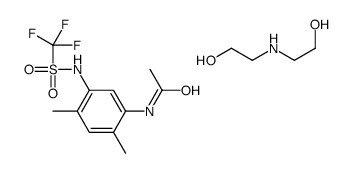 N-[2,4-dimethyl-5-(trifluoromethylsulfonylamino)phenyl]acetamide: 2-(2-hydroxyethylamino)ethanol结构式