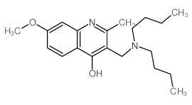 3-[(dibutylamino)methyl]-7-methoxy-2-methyl-1H-quinolin-4-one Structure