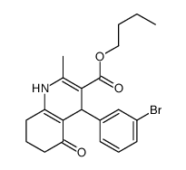 butyl 4-(3-bromophenyl)-2-methyl-5-oxo-4,6,7,8-tetrahydro-1H-quinoline-3-carboxylate结构式
