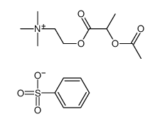 2-(2-acetyloxypropanoyloxy)ethyl-trimethylazanium,benzenesulfonate结构式