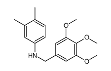 3,4-dimethyl-N-[(3,4,5-trimethoxyphenyl)methyl]aniline结构式