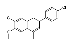 7-chloro-2-(4-chlorophenyl)-6-methoxy-4-methyl-1,2-dihydronaphthalene结构式