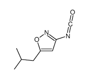 3-isocyanato-5-(2-methylpropyl)-1,2-oxazole结构式