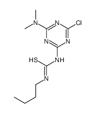 1-butyl-3-[4-chloro-6-(dimethylamino)-1,3,5-triazin-2-yl]thiourea结构式