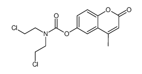 6-N,N-Bis-(2-chlorethyl)carbamoylester von 4-Methyl-7-hydroxy-cumarin结构式